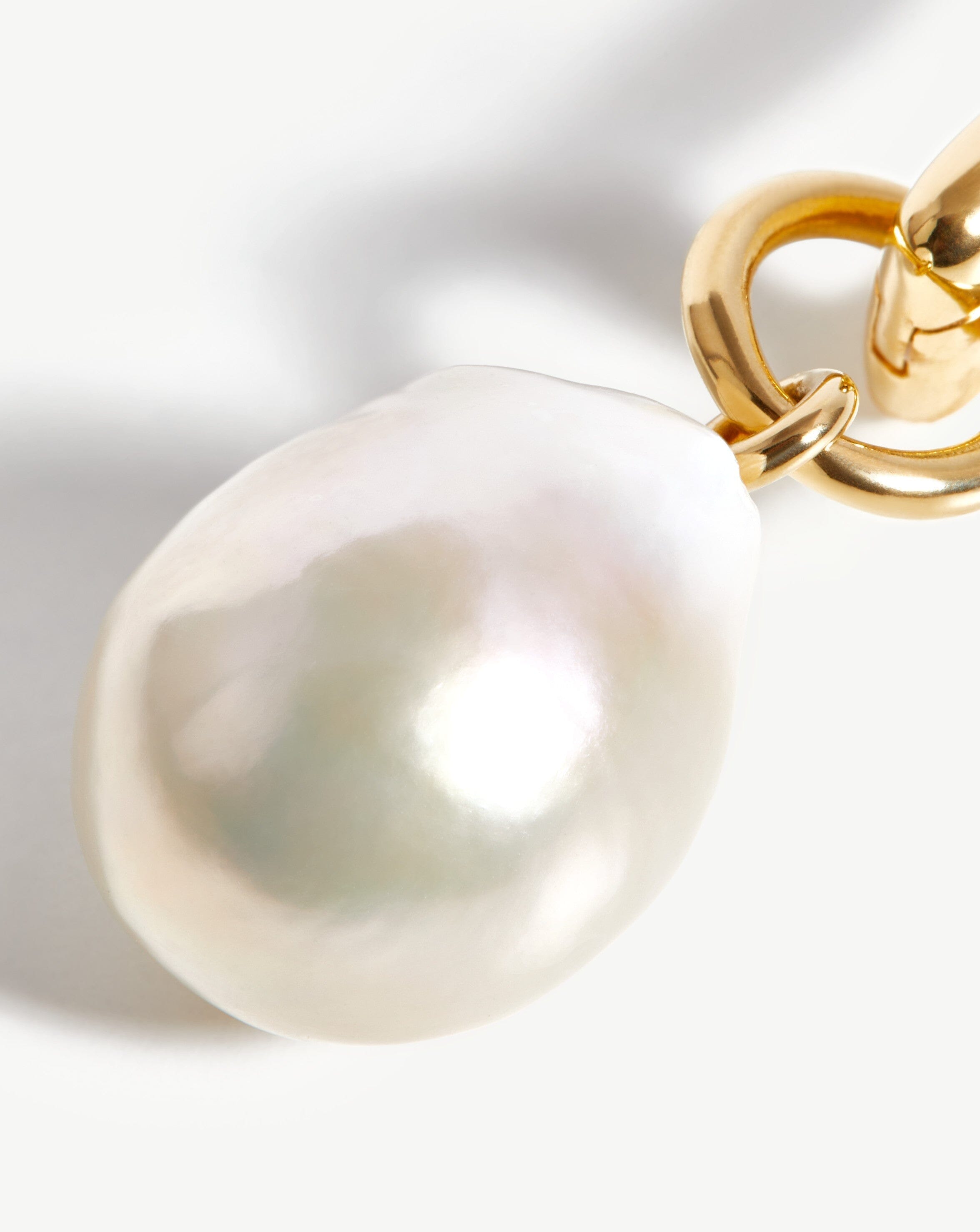 Baroque Pearl Ovate Earrings | 18k Gold Vermeil/Pearl