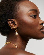 Baroque Pearl Single Ovate Earring | 18k Gold Vermeil/Pearl