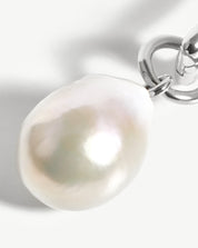 Baroque Pearl Single Ovate Earring | Sterling Silver/Pearl