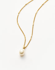 Baroque Pearl Twisted Chain Necklace | 18k Gold Plated Vermeil/Pearl