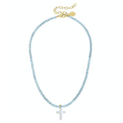 Alys Pearl Cross Necklace