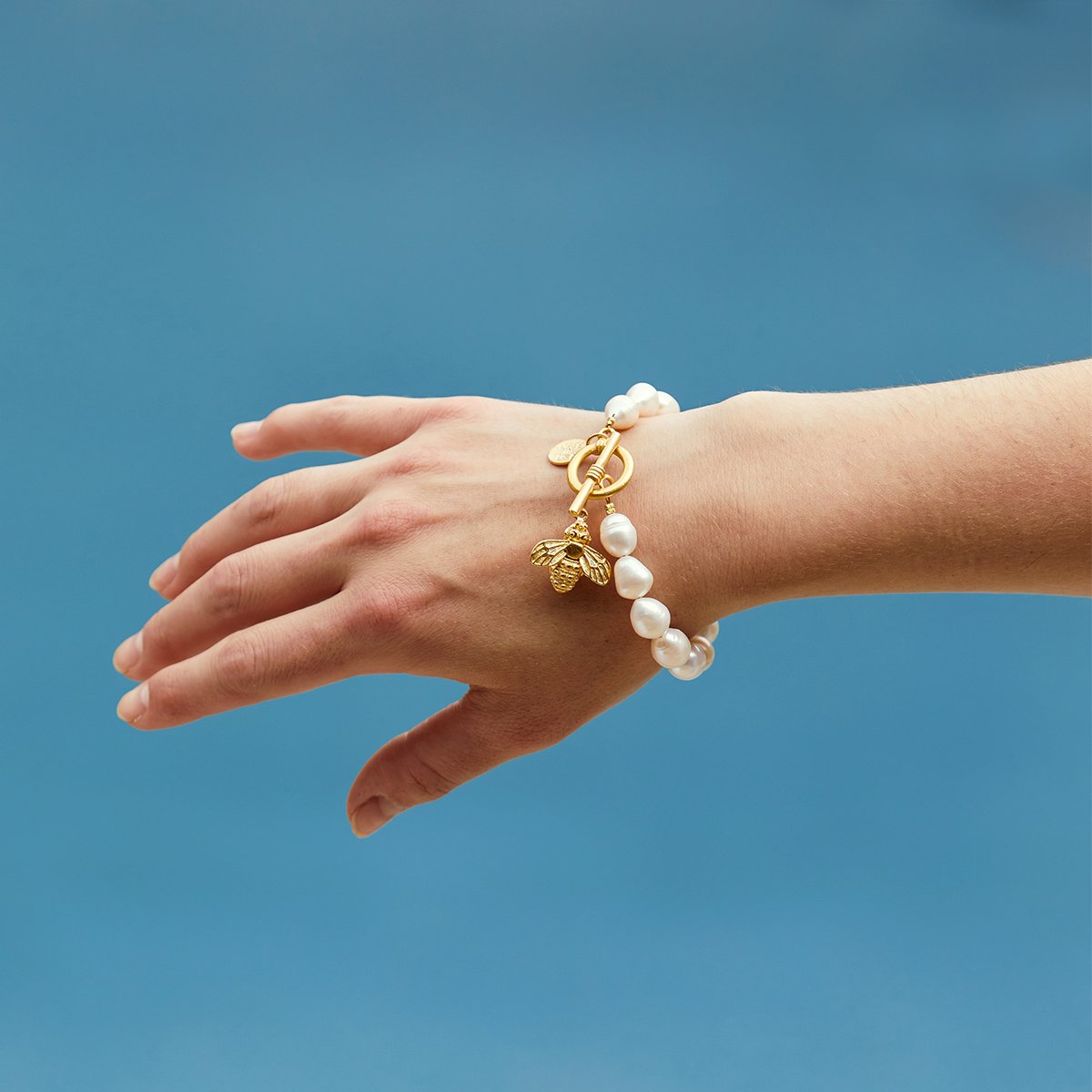 Honey Bee Pearl Bracelet