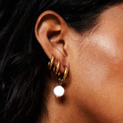 Chunky Pearl Hoops