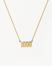 Birth Year Necklace - Year 1989 | 18k Gold Vermeil