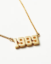 Birth Year Necklace - Year 1989 | 18k Gold Vermeil