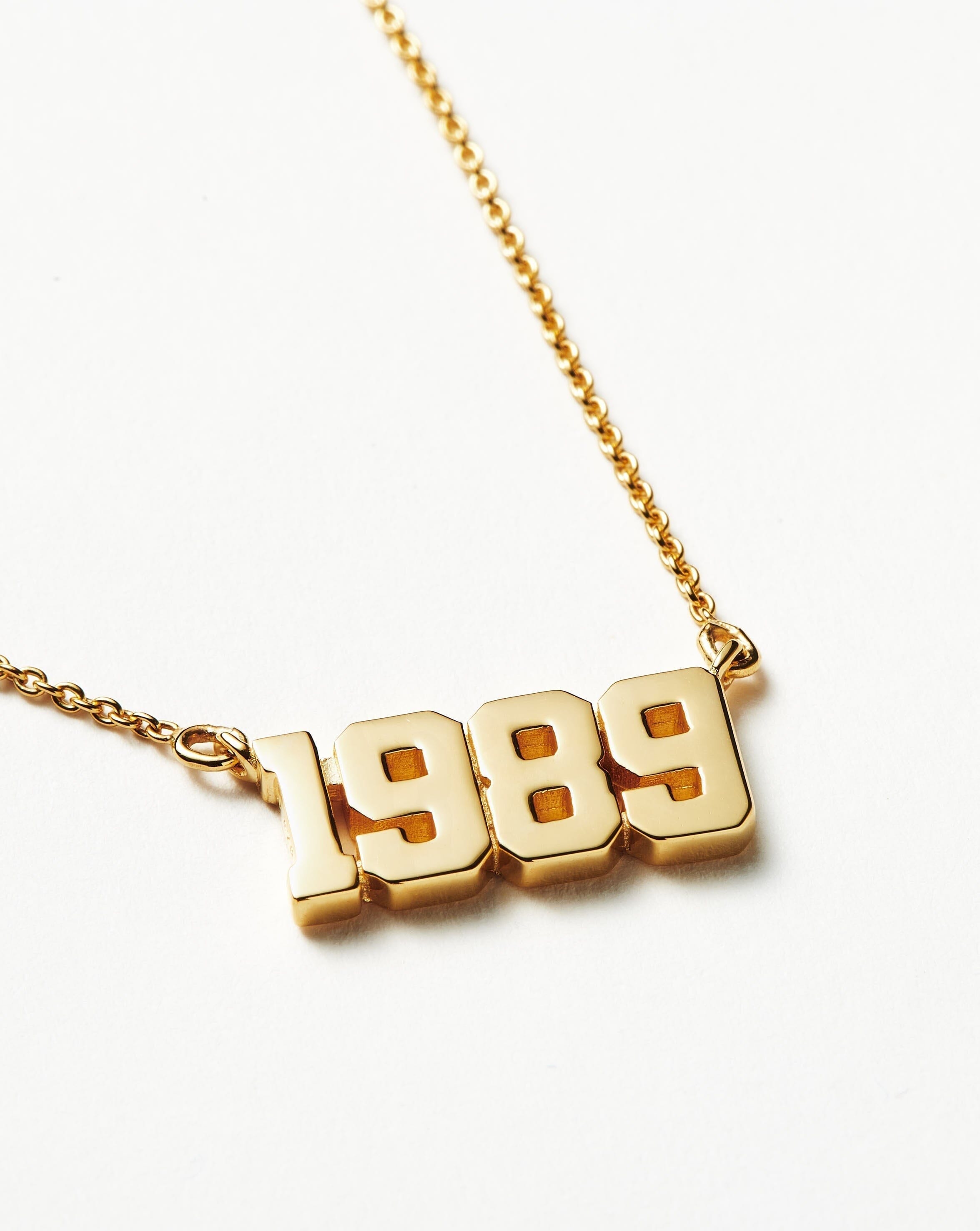 Birth Year Necklace - Year 1989 | 18k Gold Vermeil