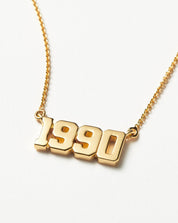 Birth Year Necklace  - Year 1990 | 18k Gold Vermeil