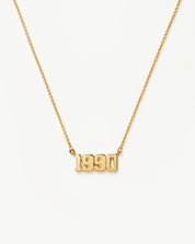 Birth Year Necklace  - Year 1990 | 18k Gold Vermeil