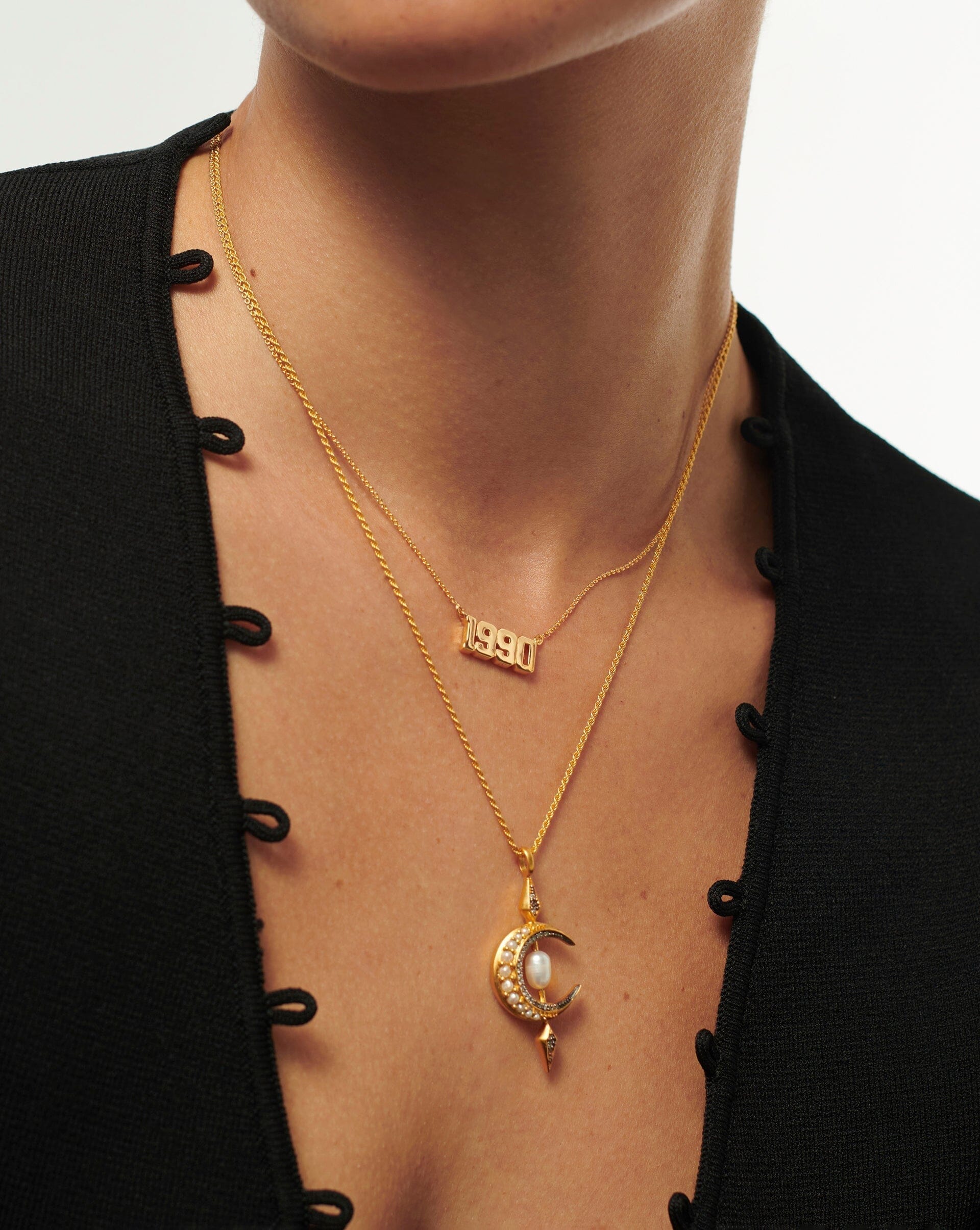 Birth Year Necklace  - Year 1990 | 18k Gold Vermeil