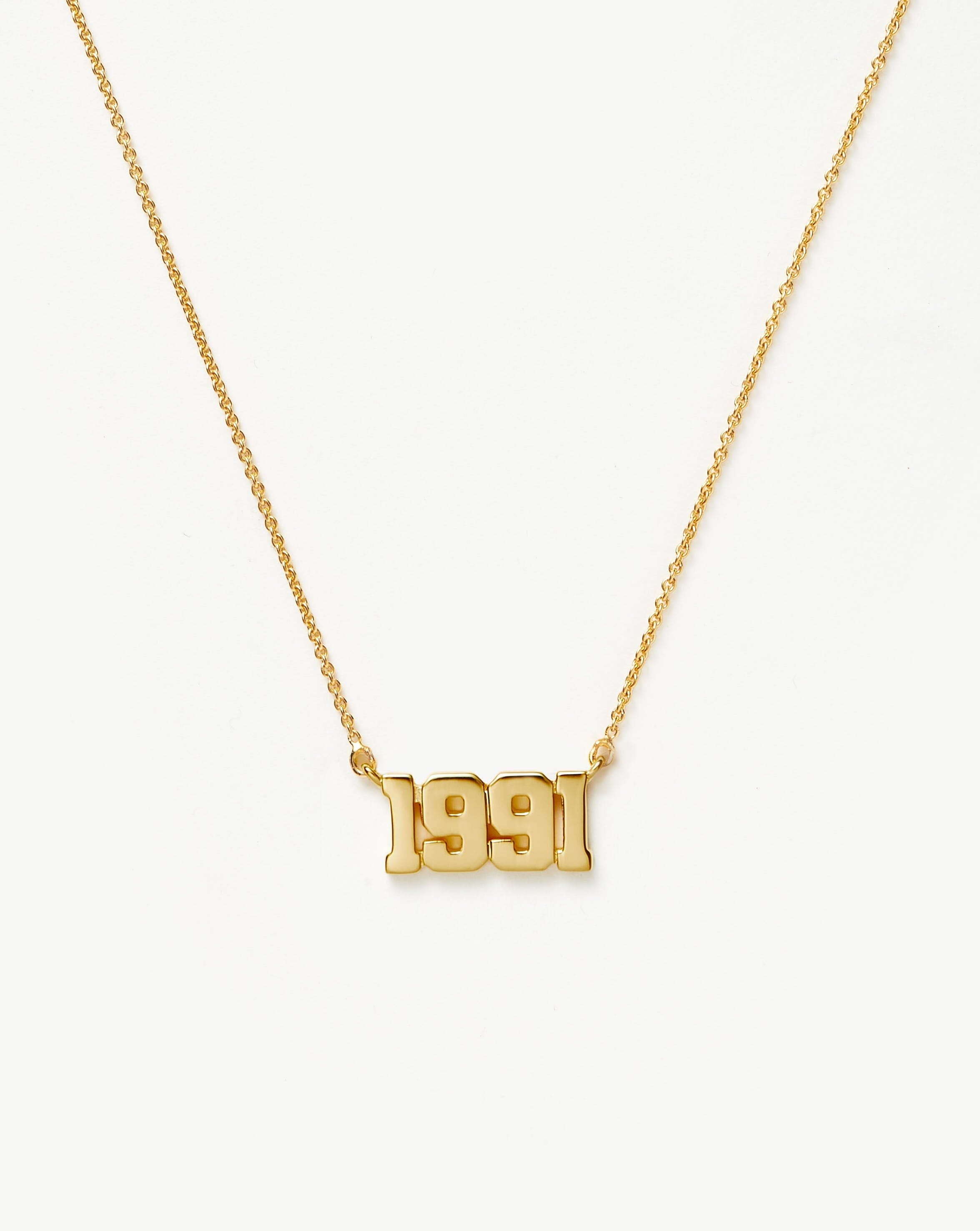 Birth Year Necklace  - Year 1991 | 18k Gold Vermeil