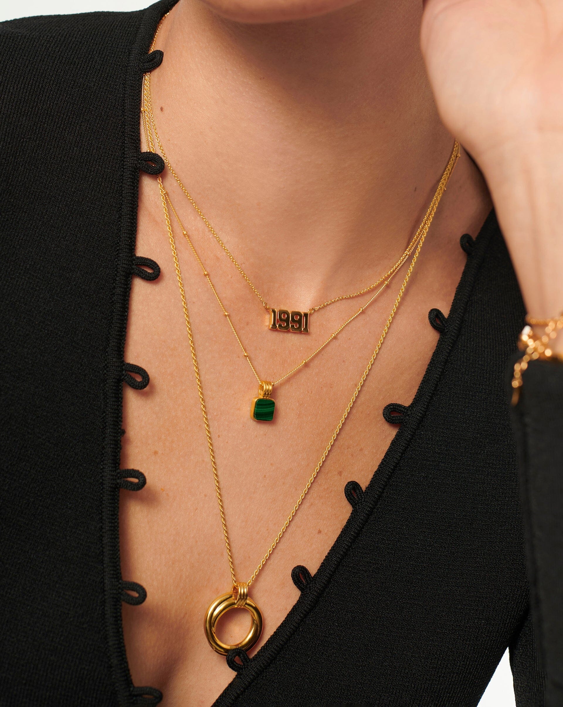 Birth Year Necklace  - Year 1991 | 18k Gold Vermeil