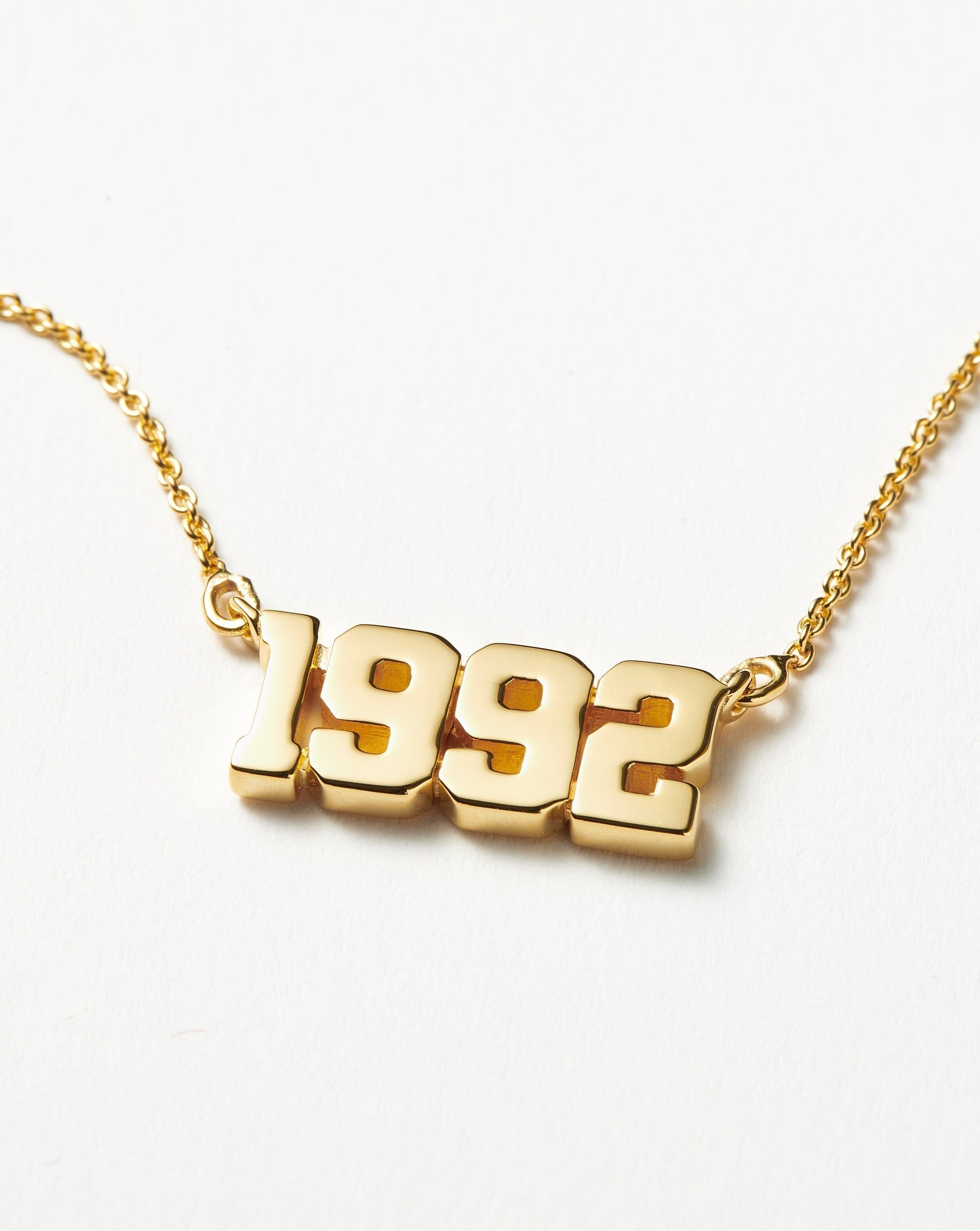 Birth Year Necklace  - Year 1992 | 18k Gold Vermeil