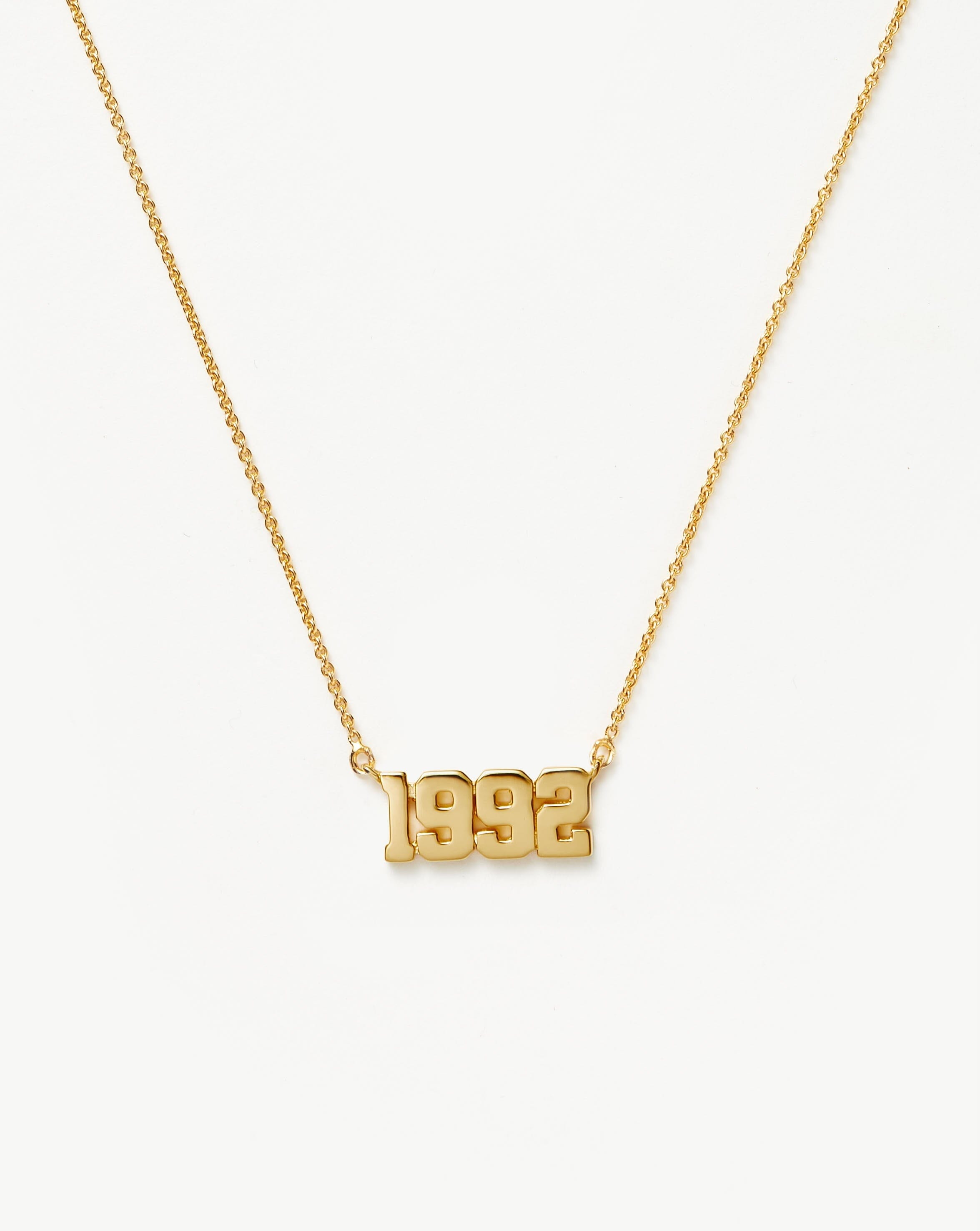 Birth Year Necklace  - Year 1992 | 18k Gold Vermeil