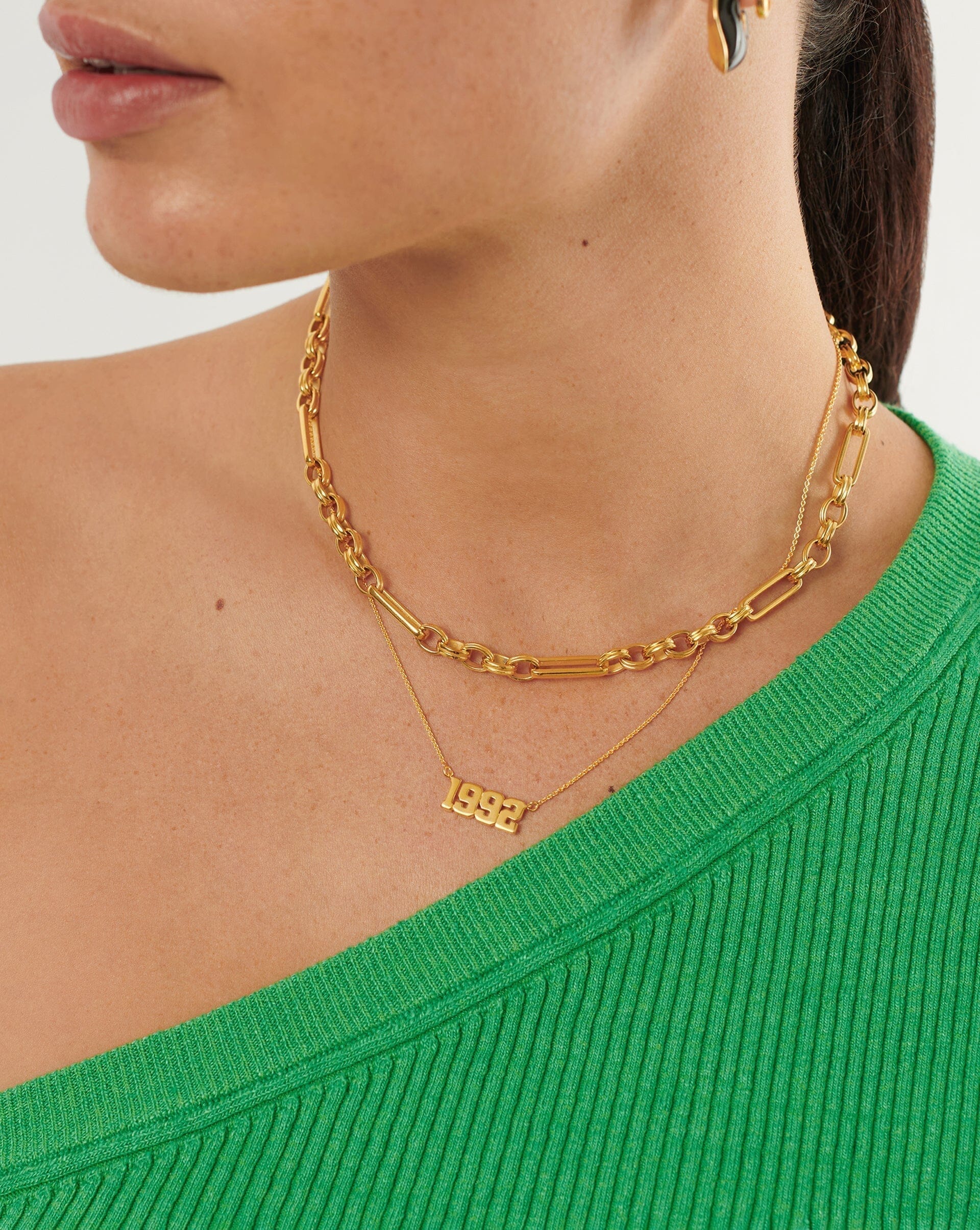 Birth Year Necklace  - Year 1992 | 18k Gold Vermeil