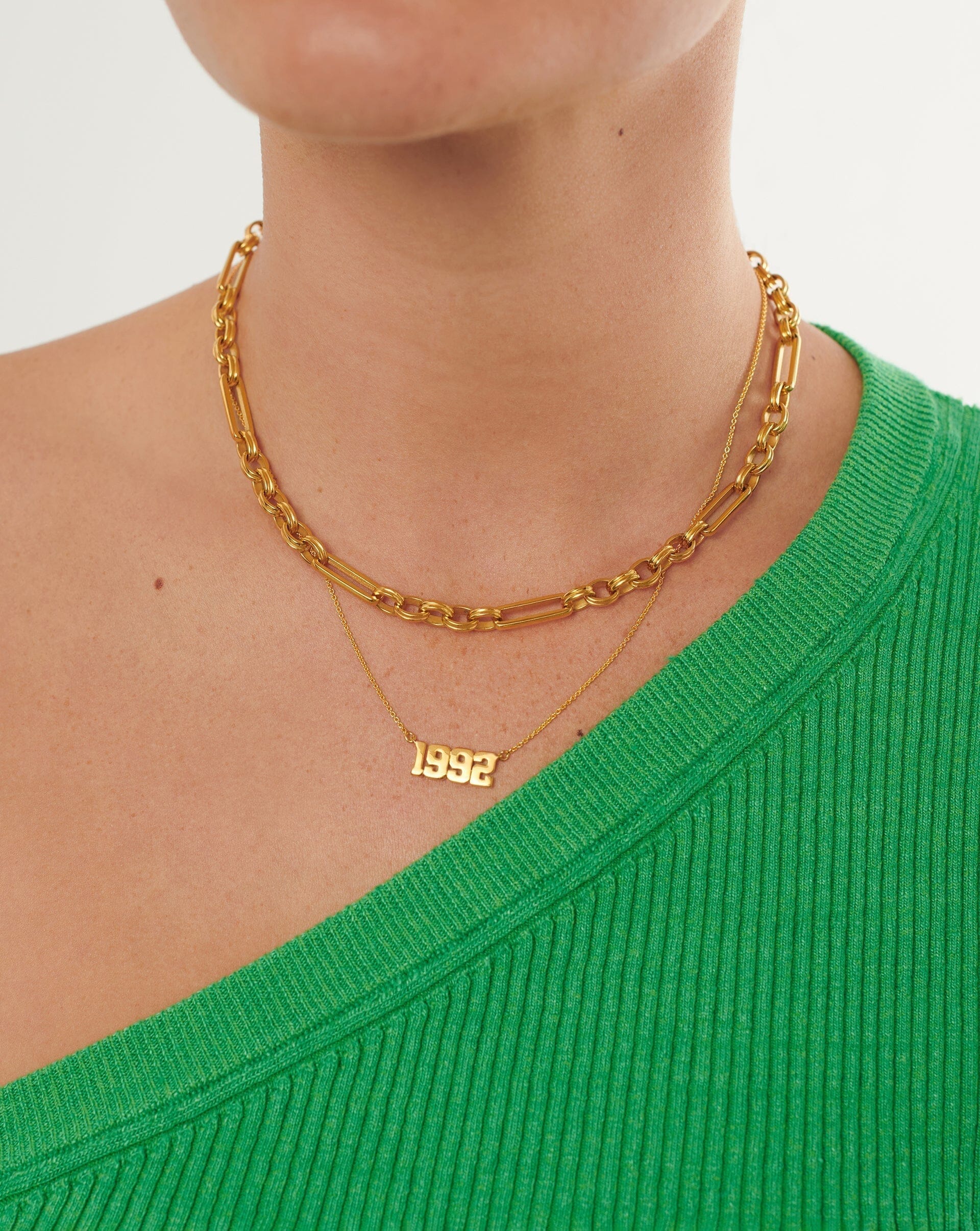 Birth Year Necklace  - Year 1992 | 18k Gold Vermeil