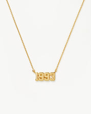 Birth Year Necklace  - Year 1993 | 18k Gold Vermeil