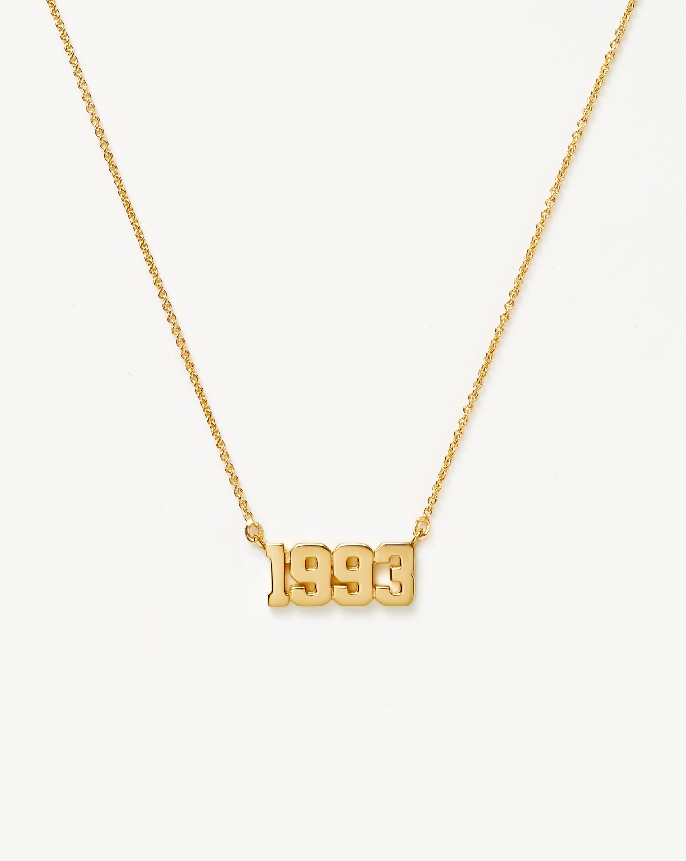 Birth Year Necklace  - Year 1993 | 18k Gold Vermeil