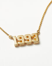 Birth Year Necklace  - Year 1993 | 18k Gold Vermeil