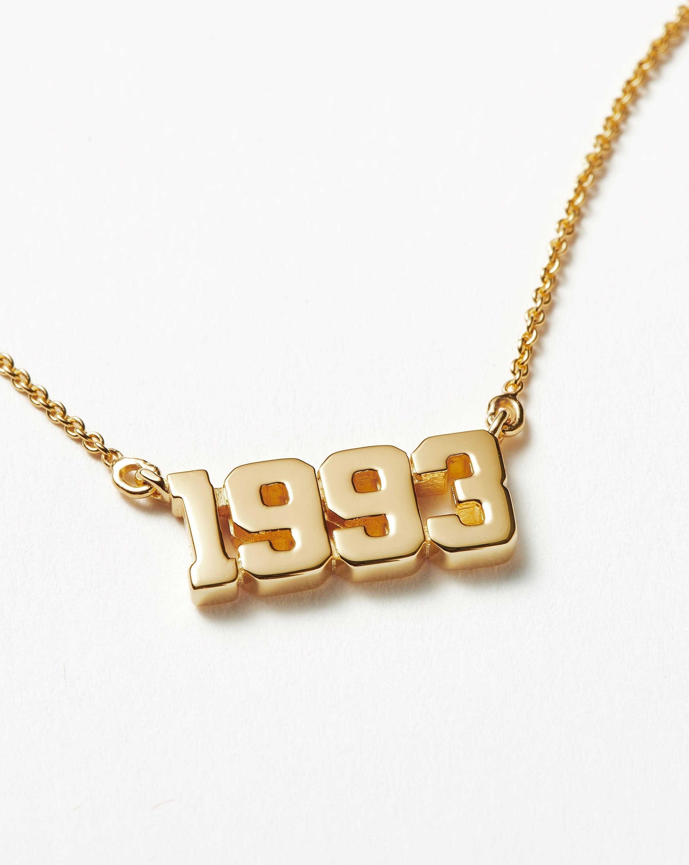 Birth Year Necklace  - Year 1993 | 18k Gold Vermeil