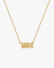 Birth Year Necklace  - Year 1994 | 18k Gold Vermeil