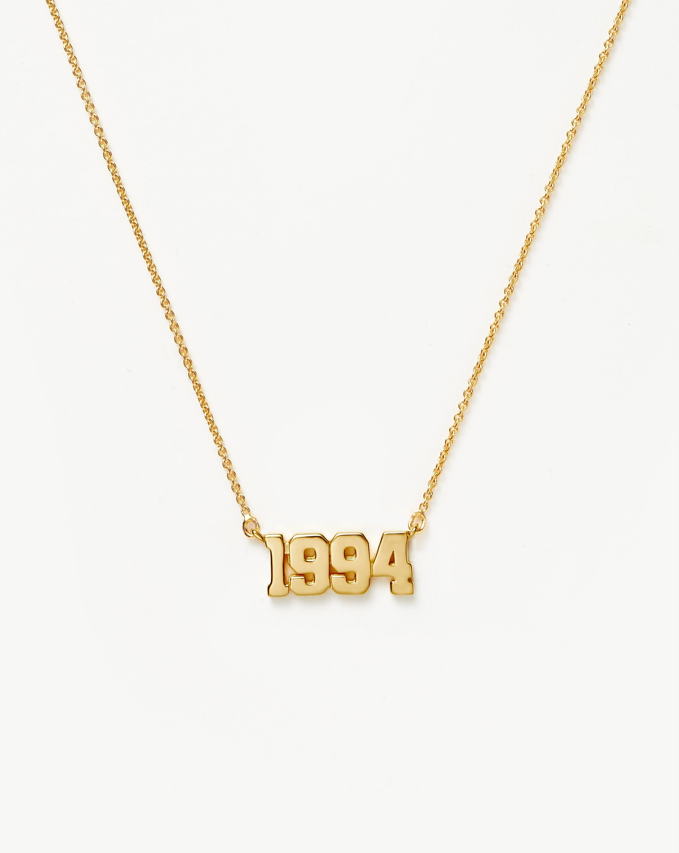 Birth Year Necklace  - Year 1994 | 18k Gold Vermeil