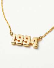 Birth Year Necklace  - Year 1994 | 18k Gold Vermeil