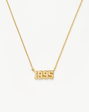 Birth Year Necklace  - Year 1995 | 18k Gold Vermeil