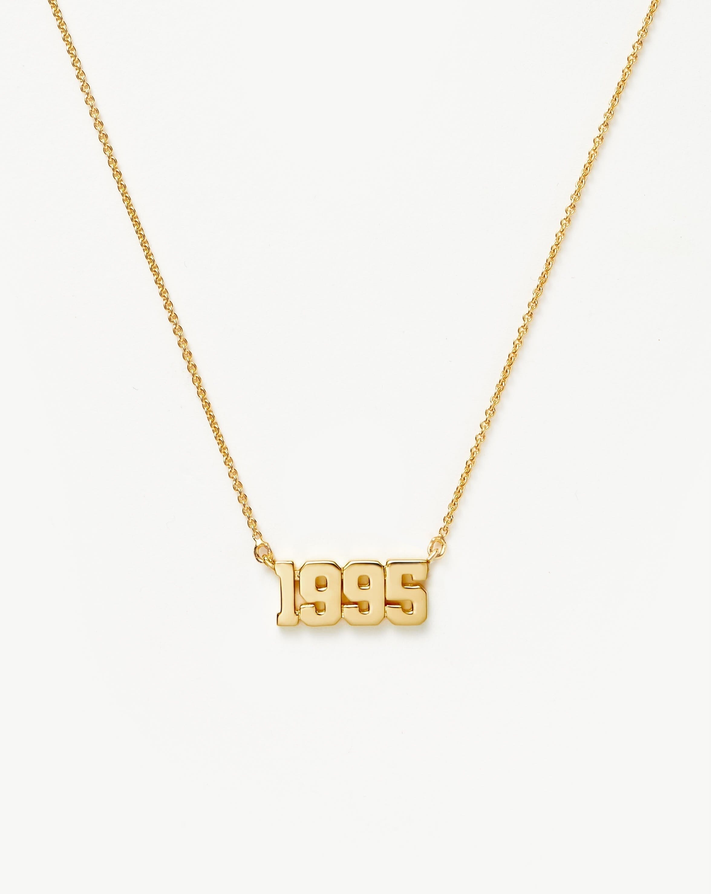 Birth Year Necklace  - Year 1995 | 18k Gold Vermeil