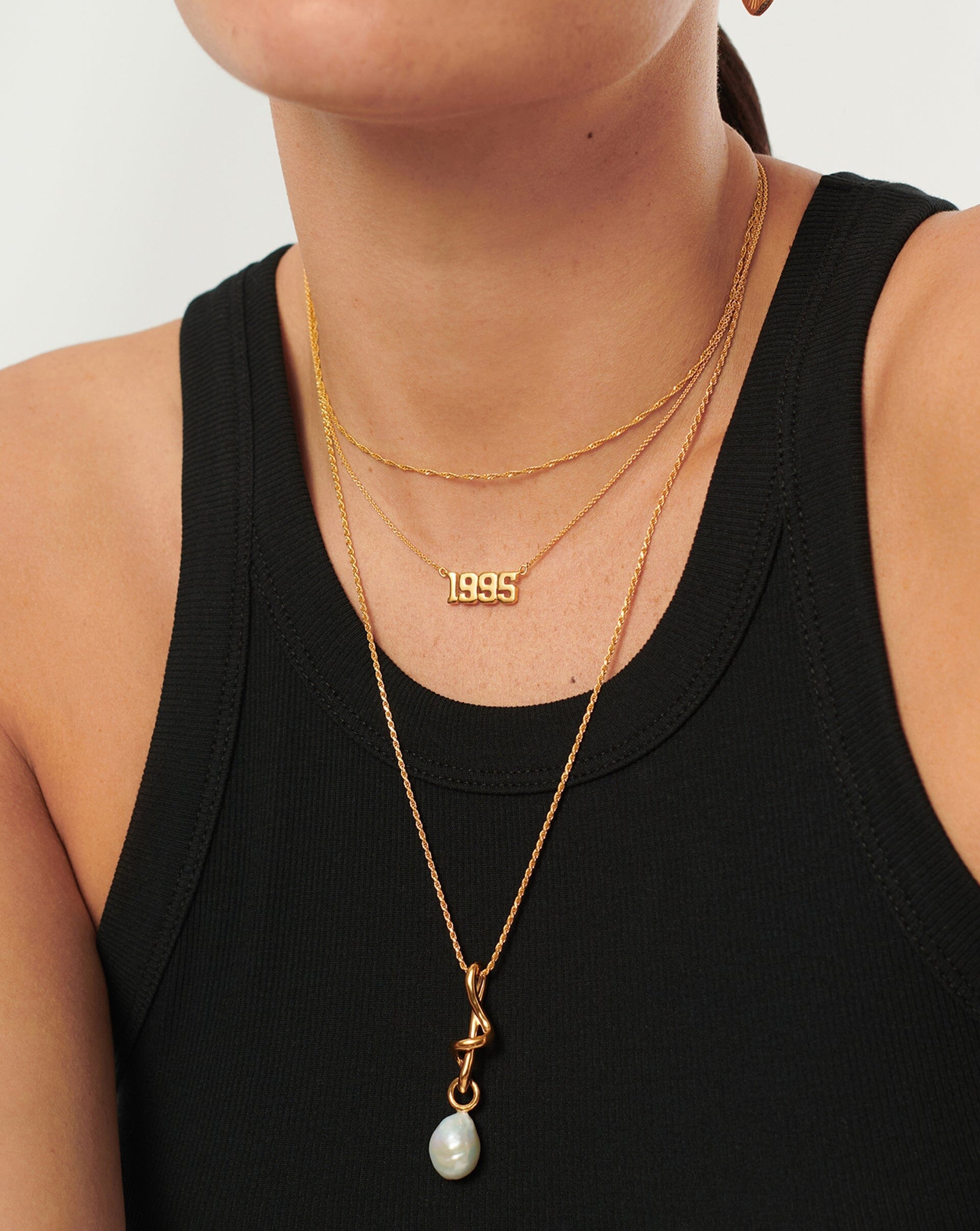 Birth Year Necklace  - Year 1995 | 18k Gold Vermeil