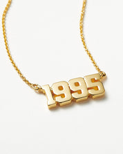 Birth Year Necklace  - Year 1995 | 18k Gold Vermeil