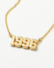 Birth Year Necklace  - Year 1996 | 18k Gold Vermeil