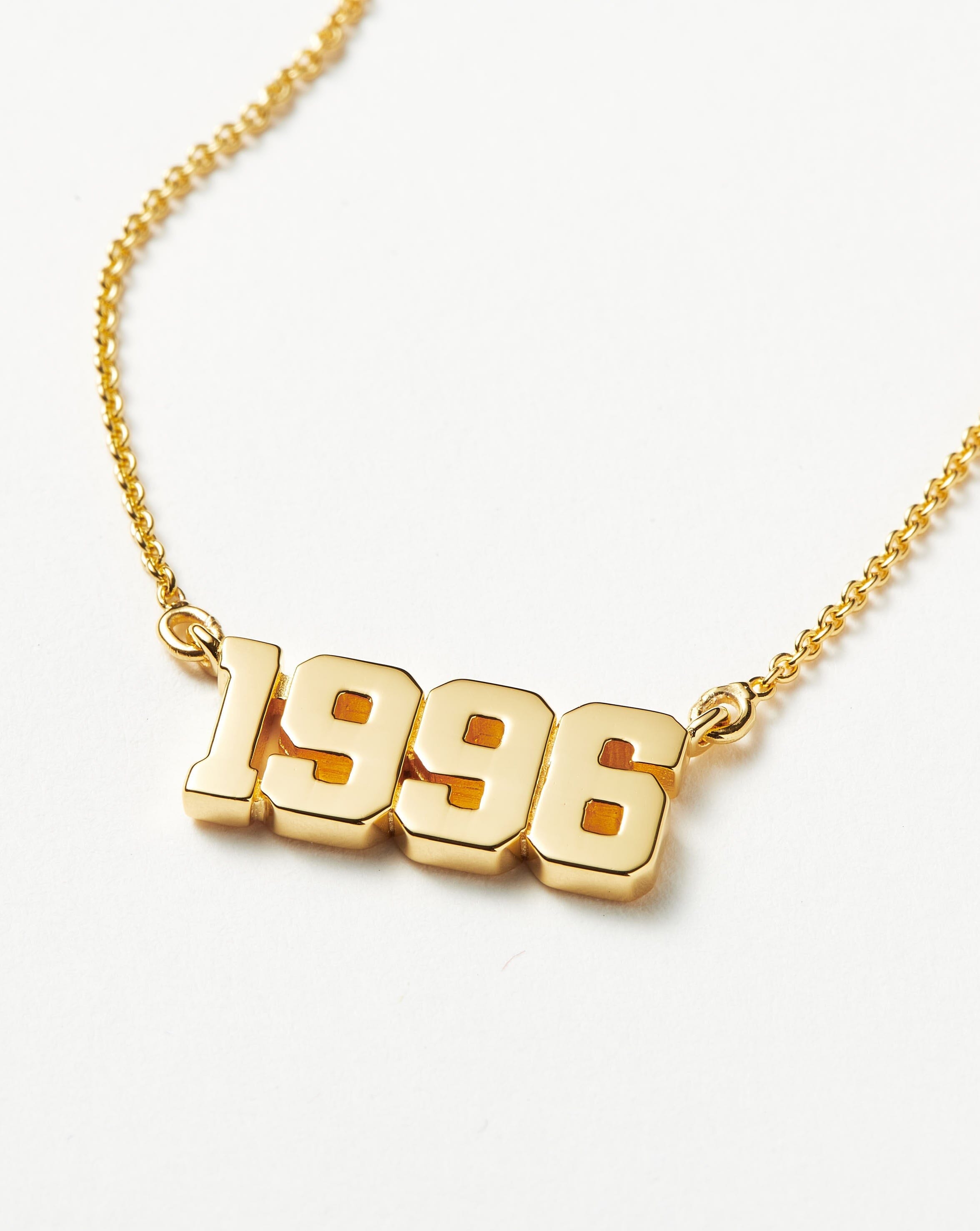 Birth Year Necklace  - Year 1996 | 18k Gold Vermeil