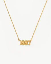 Birth Year Necklace  - Year 1997 | 18k Gold Vermeil