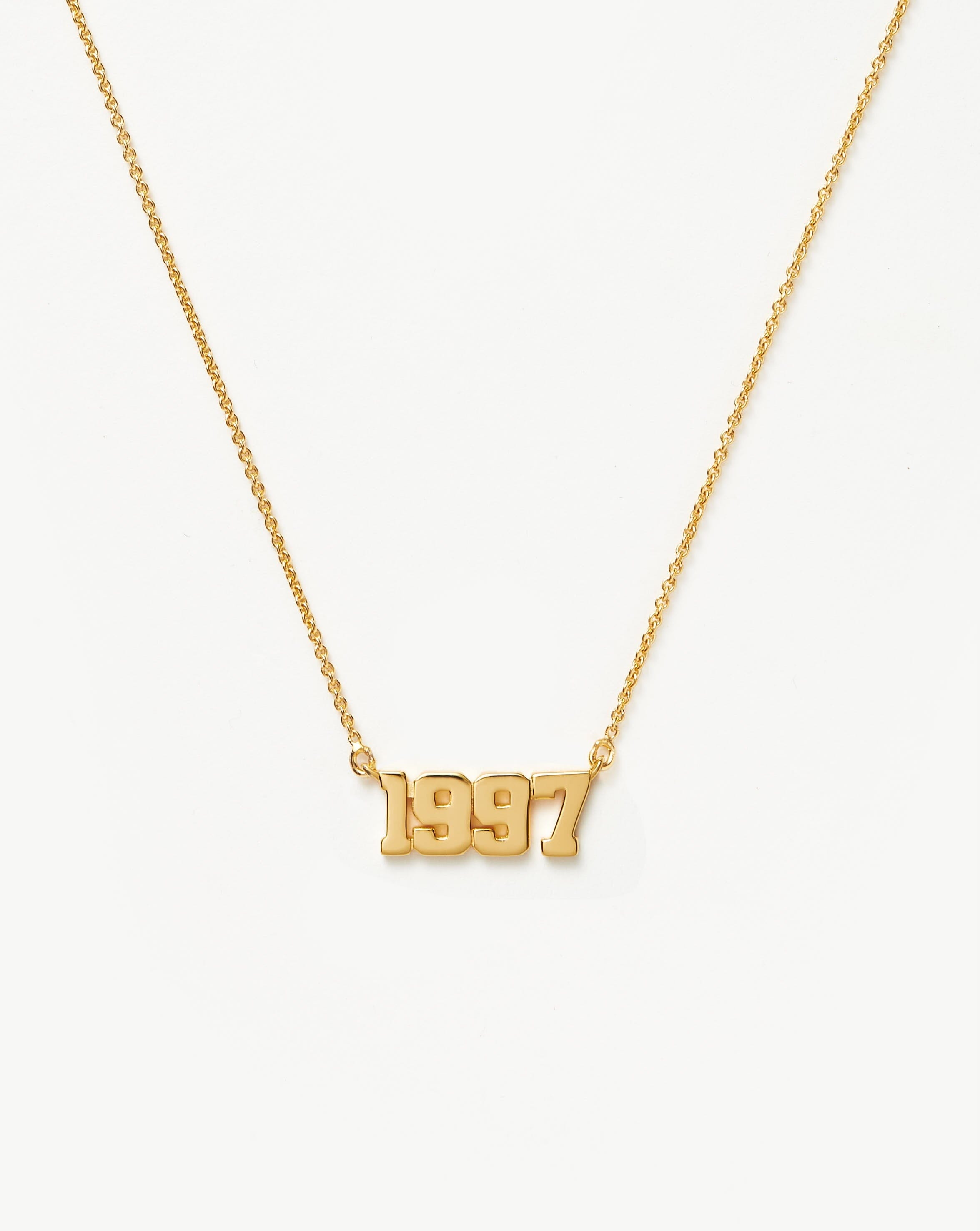 Birth Year Necklace  - Year 1997 | 18k Gold Vermeil