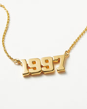 Birth Year Necklace  - Year 1997 | 18k Gold Vermeil