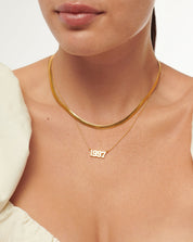 Birth Year Necklace  - Year 1997 | 18k Gold Vermeil