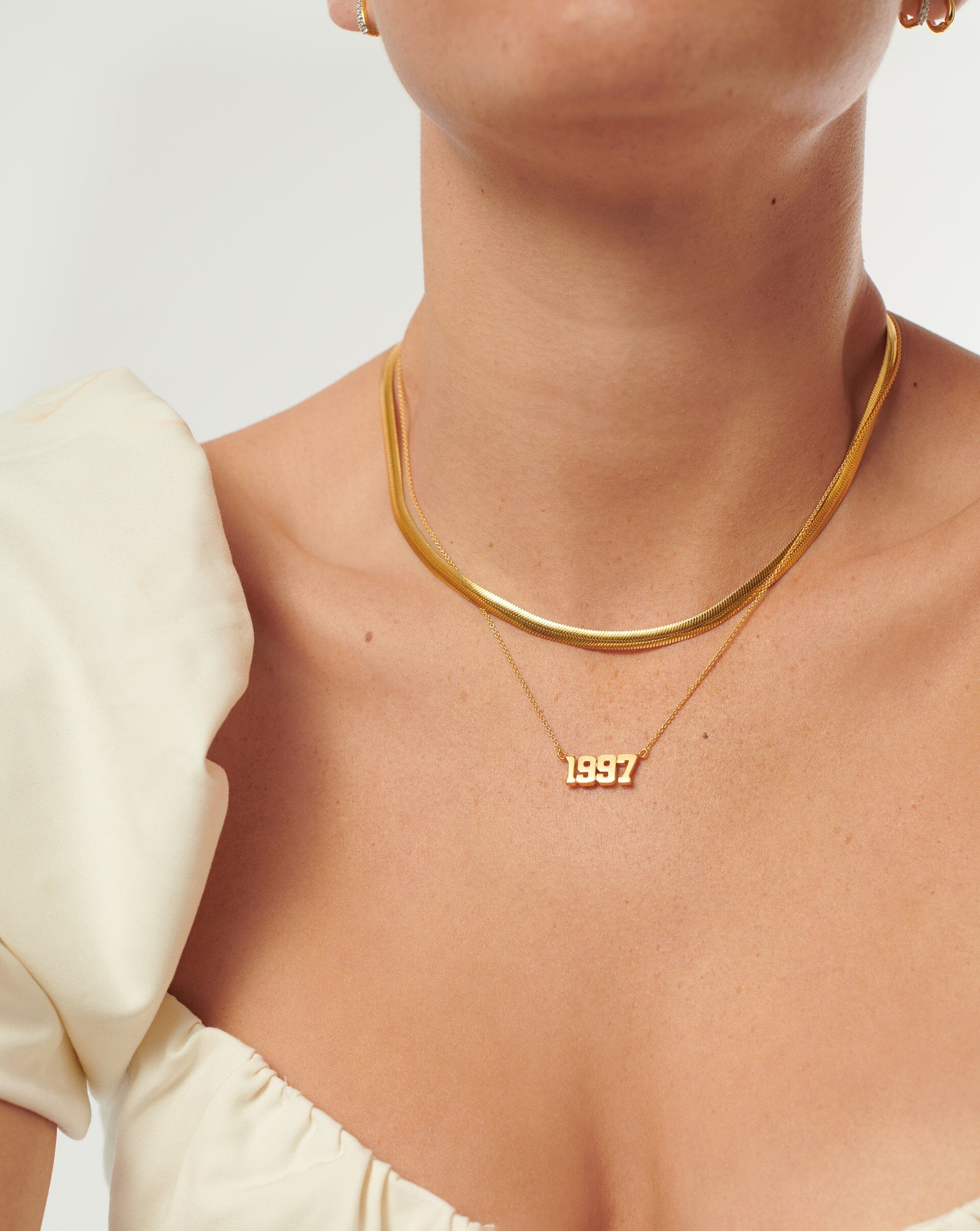 Birth Year Necklace  - Year 1997 | 18k Gold Vermeil