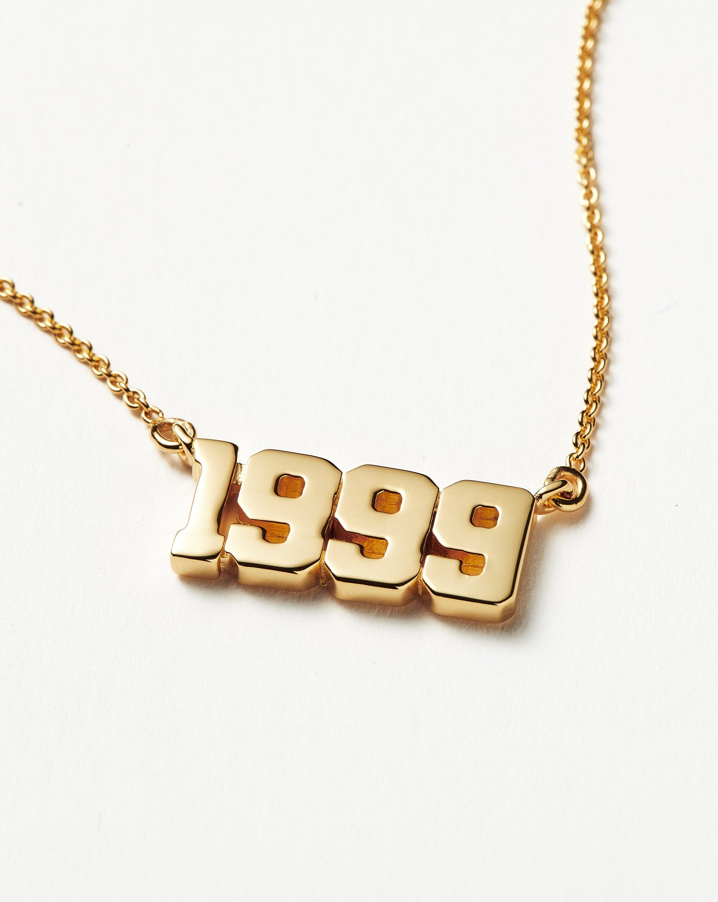 Birth Year Necklace  - Year 1999 | 18k Gold Vermeil