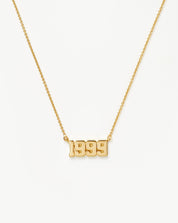 Birth Year Necklace  - Year 1999 | 18k Gold Vermeil