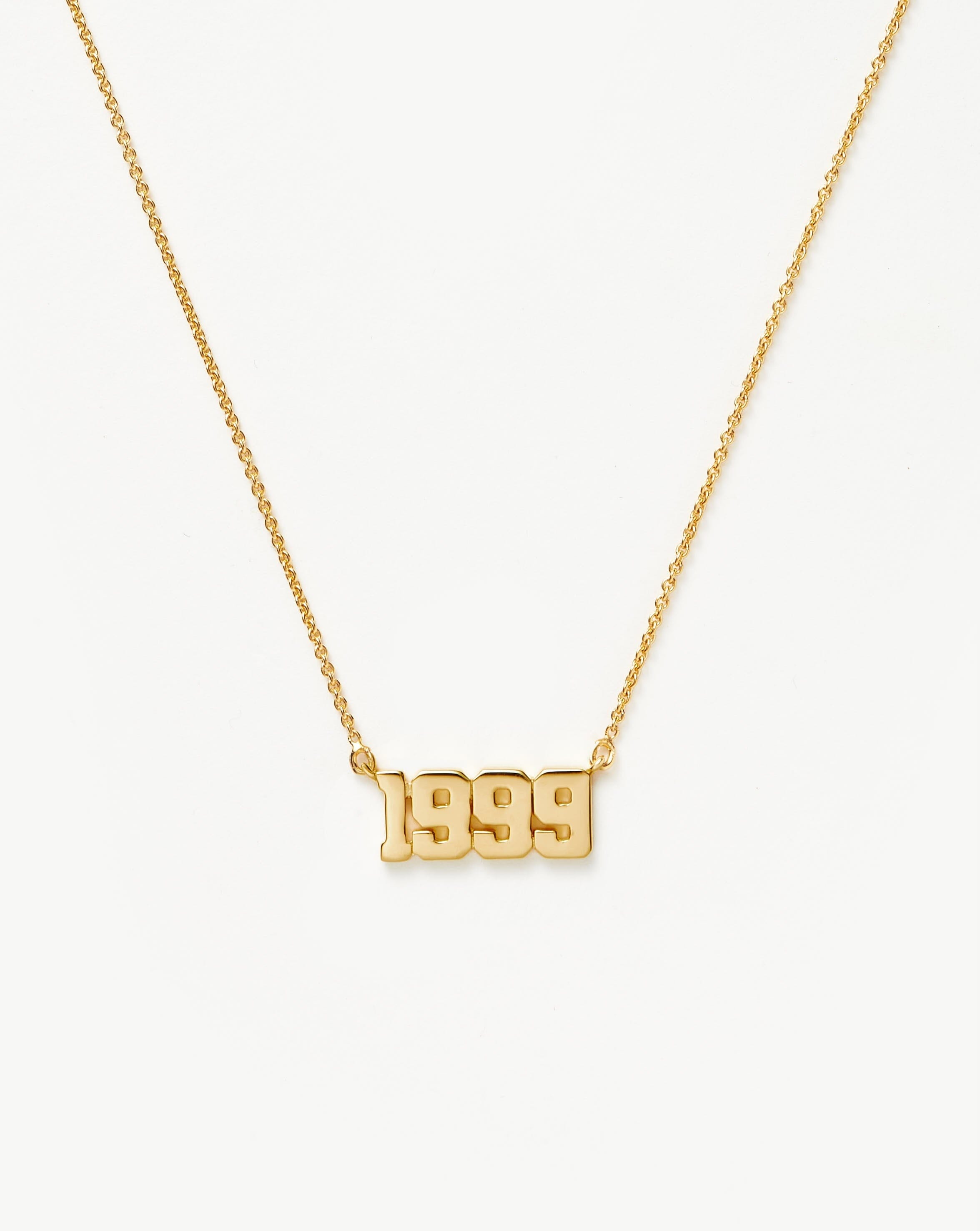 Birth Year Necklace  - Year 1999 | 18k Gold Vermeil