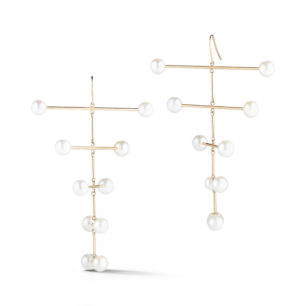 14kt Pearl Blizzard Mobile Earring