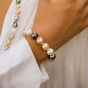 Bomboocha Rainbow Pearl Knotted Bracelet