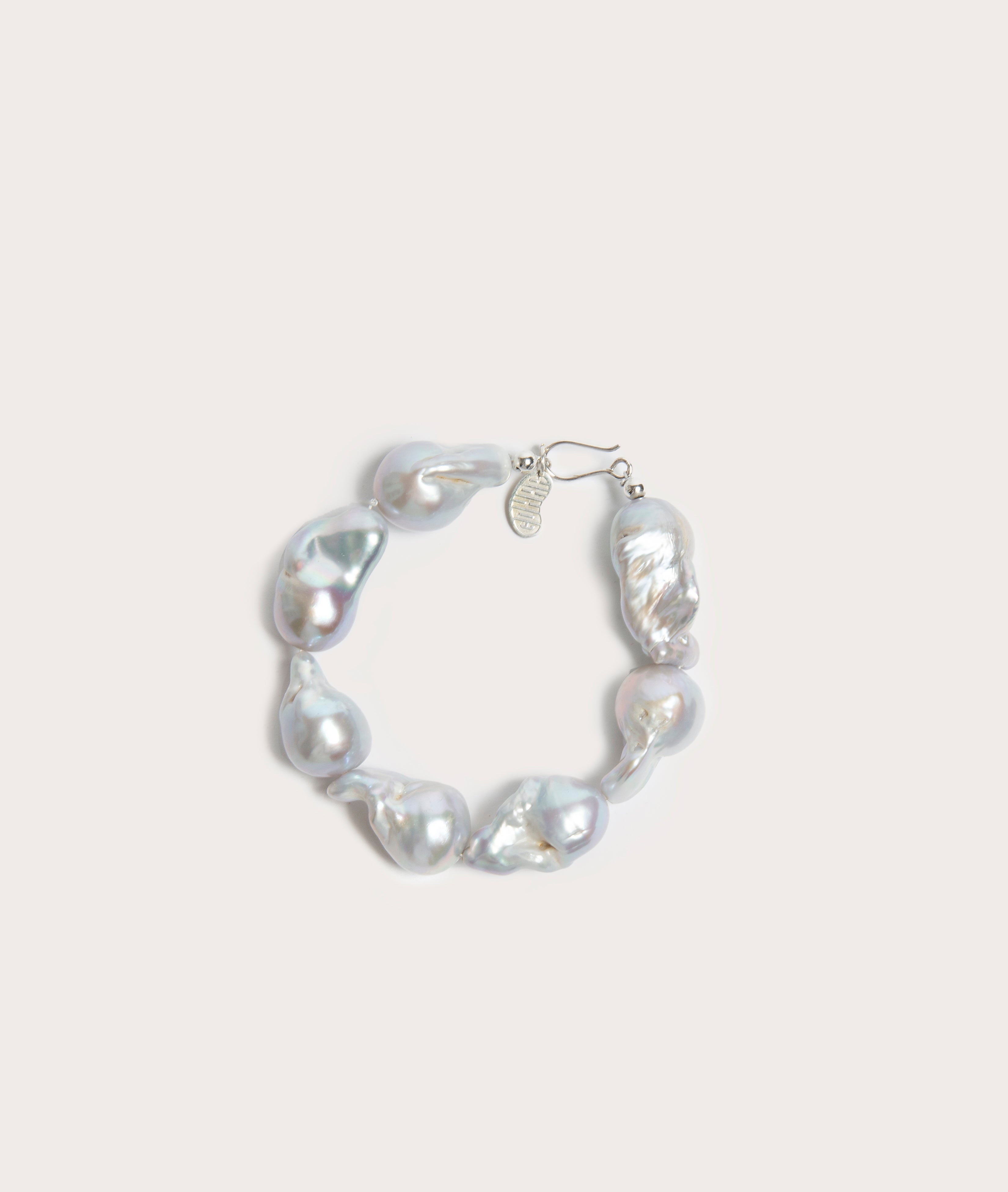 Host Bracelet, Silver Baroque Pearl