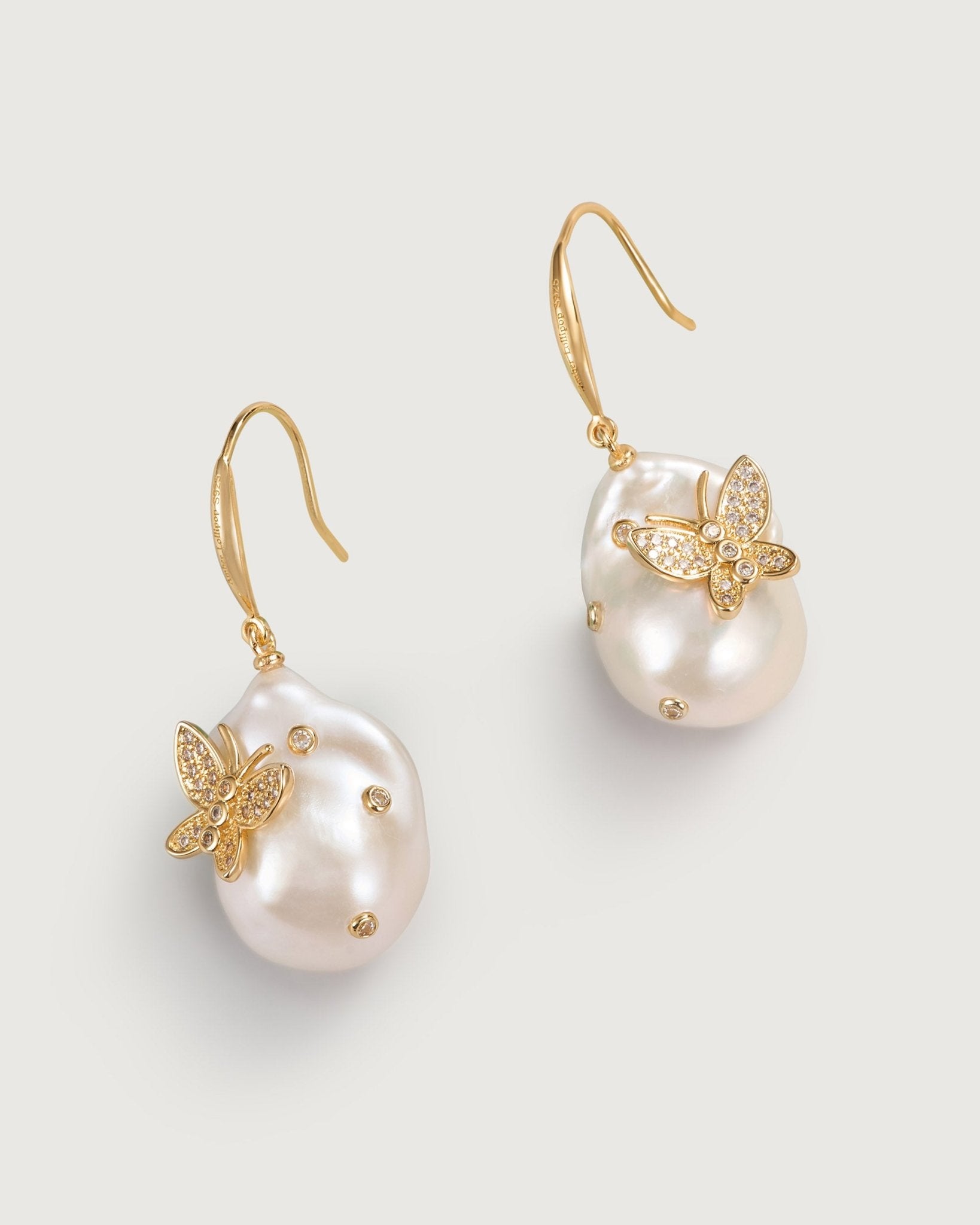 Butterfly Kisses Baroque Pearl Earring