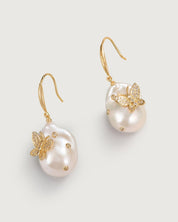 Butterfly Kisses Baroque Pearl Earring