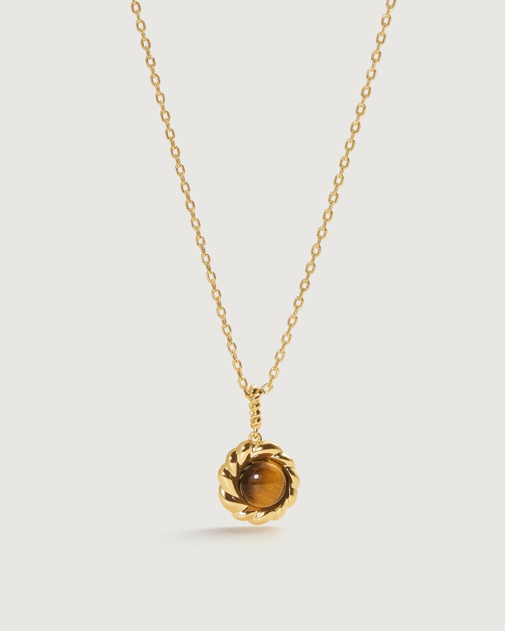 Caramel Coffee Tigerite Necklace