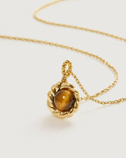 Caramel Coffee Tigerite Necklace