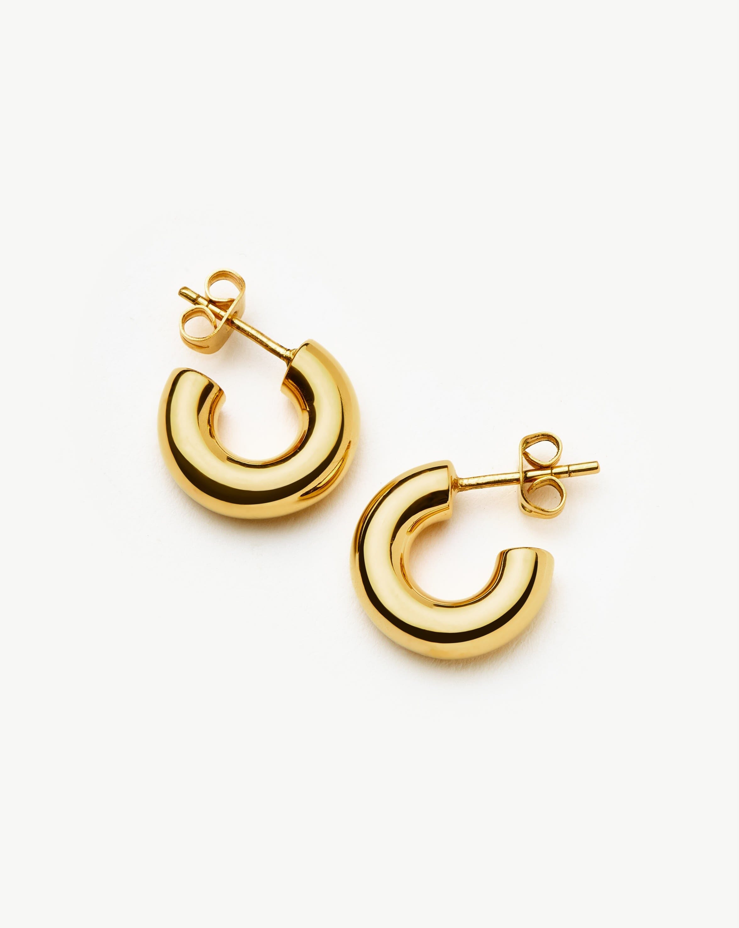 Chubby Mini Hoop Earrings | 18k Gold Vermeil