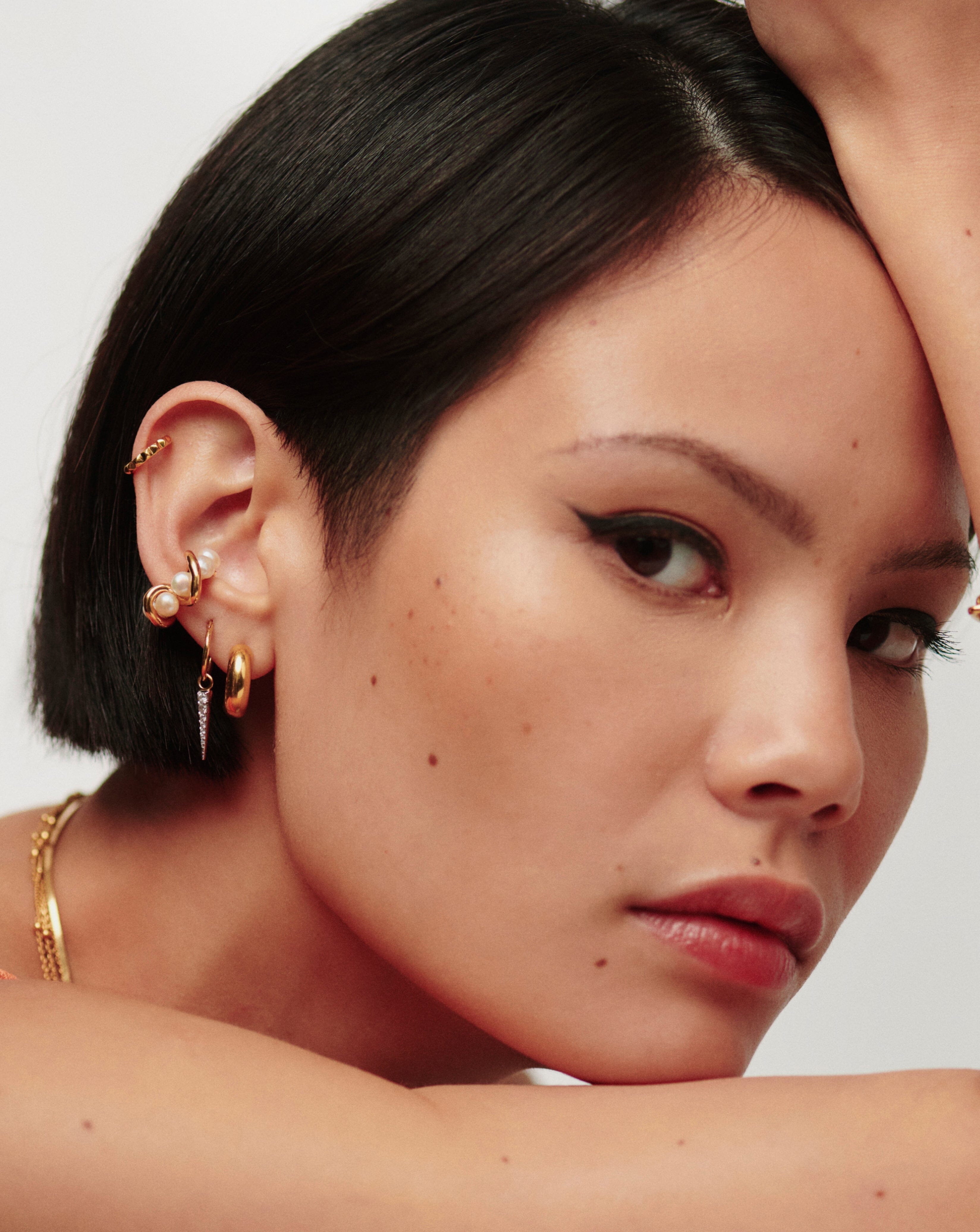 Chubby Mini Hoop Earrings | 18k Gold Vermeil