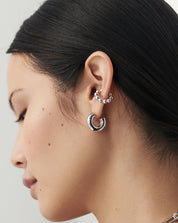 Chubby Small Hoop Earrings | Sterling Silver